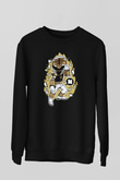 Power Ranger Baskılı Siyah Unisex Tshirt