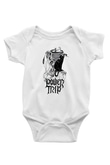Power Trip Baskılı Beyaz Unisex Bebek Body - Zıbın