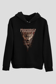 Powerwolf Baskılı Unisex Siyah Kapüşonlu Sweatshirt