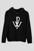 Powerwolf Baskılı Unisex Siyah Kapüşonlu Sweatshirt
