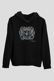 Powerwolf Baskılı Unisex Siyah Kapüşonlu Sweatshirt