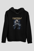 Powerwolf Baskılı Unisex Siyah Kapüşonlu Sweatshirt