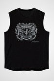 Powerwolf Baskılı Unisex Siyah Kolsuz Tişört - Tshirt