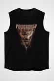 Powerwolf Baskılı Unisex Siyah Kolsuz Tişört - Tshirt