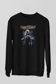 Powerwolf Baskılı Unisex Siyah Sweatshirt