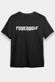 Powerwolf Baskılı Unisex Siyah Tişört - Tshirt