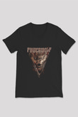 Powerwolf Baskılı Unisex Siyah V Yaka Tişört - Tshirt