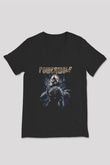 Powerwolf Baskılı Unisex Siyah V Yaka Tişört - Tshirt