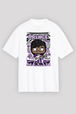 Prince Baskılı Unisex Beyaz Oversize Tişört