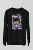 Prince Baskılı Unisex Siyah Sweatshirt