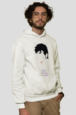 Prince Beyaz Unisex Kapüşonlu Sweatshirt