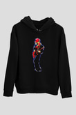 Prince Siyah Unisex Kapüşonlu Sweatshirt