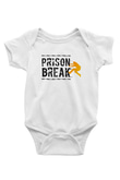 Prison Break Baskılı Beyaz Unisex Bebek Body - Zıbın