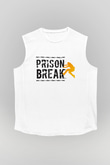 Prison Break Beyaz Unisex Kolsuz Tişört
