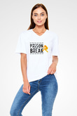 Prison Break Beyaz Unisex V Yaka Tişört T-Shirt