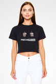 Prison Break Siyah Crop Top Tişört