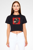 PUBG Siyah  Crop Top Tişört