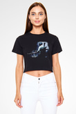 PUBG Siyah Crop Top Tişört