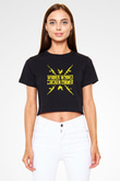 PUBG Siyah Crop Top Tişört