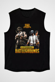 PUBG Siyah Unisex Kolsuz Tişört