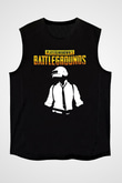 PUBG Siyah Unisex Kolsuz Tişört