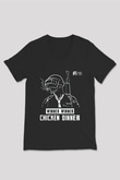 PUBG Siyah Unisex V Yaka Tişört T-Shirt
