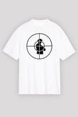 Public Enemy Beyaz Unisex Oversize Tişört T-Shirt