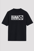 Public Enemy Siyah Unisex Oversize Tişört T-Shirt