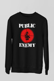 Public Enemy Siyah Unisex Sweatshirt