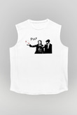 Pulp Fiction Beyaz Unisex Kolsuz Tişört