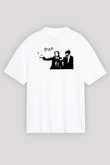 Pulp Fiction Beyaz Unisex Oversize Tişört T-Shirt