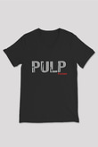 Pulp Fiction Siyah Unisex V Yaka Tişört T-Shirt
