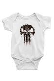 Punisher Baskılı Beyaz Unisex Bebek Body - Zıbın