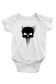Punisher Baskılı Beyaz Unisex Bebek Body - Zıbın