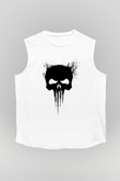 Punisher Beyaz Unisex Kolsuz Tişört
