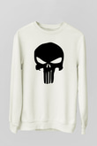Punisher Beyaz Unisex Sweatshirt