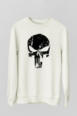 Punisher Beyaz Unisex Sweatshirt
