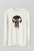 Punisher Beyaz Unisex Sweatshirt