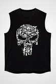 Punisher Siyah Unisex Kolsuz Tişört