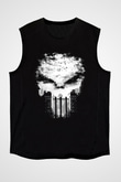Punisher Siyah Unisex Kolsuz Tişört