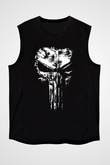 Punisher Siyah Unisex Kolsuz Tişört