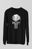 Punisher Siyah Unisex Sweatshirt