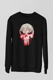 Punisher Siyah Unisex Sweatshirt