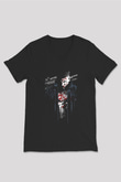 Punisher Siyah Unisex V Yaka Tişört