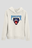 Puscifer Baskılı Beyaz Unisex Kapüşonlu Sweatshirt