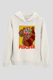 Puscifer Baskılı Beyaz Unisex Kapüşonlu Sweatshirt
