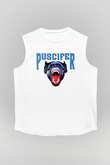 Puscifer Baskılı Beyaz Unisex Kolsuz Tişört - Tshirt