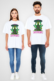 Puscifer Baskılı Beyaz Unisex Oversize Tişört - Tshirt