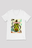 Puscifer Baskılı Beyaz Unisex V Yaka Tişört - Tshirt