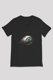 Puscifer Baskılı Unisex Siyah V Yaka Tişört - Tshirt